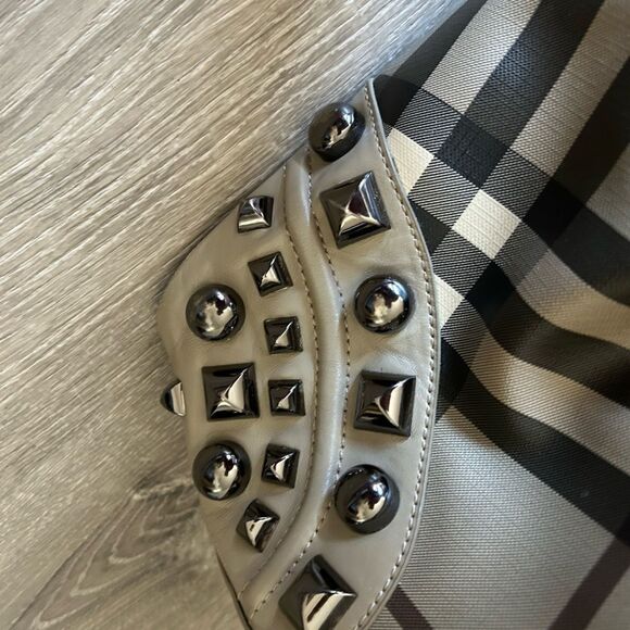 Authentic Burberry Nova Check Studded Tote - Picture 8 of 14